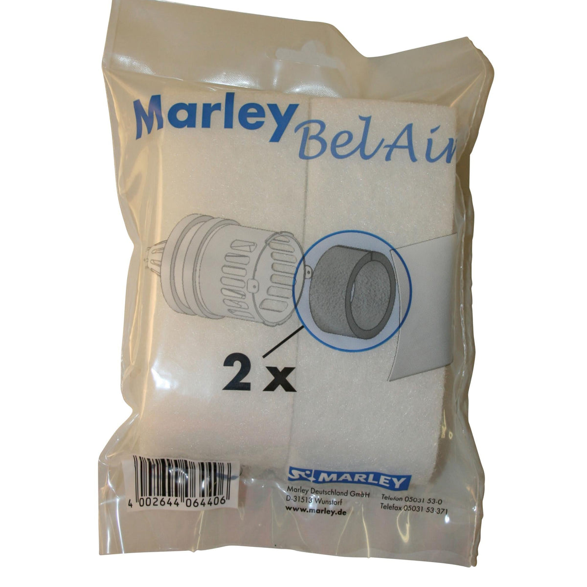 Ersatzfilter für Zuluftkanal mit Pollenschutz — Marley Deutschland